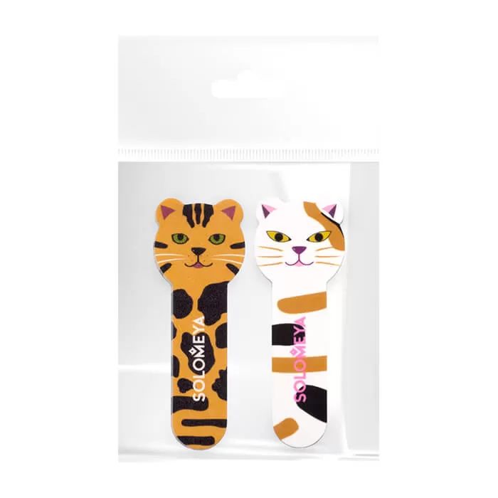 Набор пилок для ногтей SOLOMEYA Tiger Nail File & Kitty Shiner, 2 шт. набор для детского творчества а4 8 листов картон цветной 8 листов бумага цветная двухсторонняя