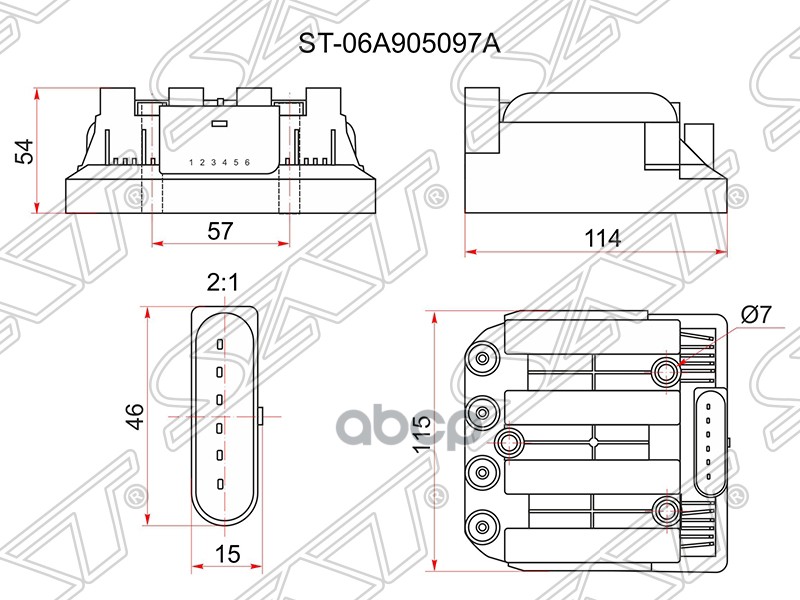 Катушка Зажигания Vag Octavia 00-04/Bora 98-05/Golf 99-06/Caddy 06-/Touran 06-09 (Модуль)