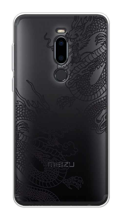 

Чехол на Meizu M8 "Два китайских дракона", Серый;черный, 73150-1