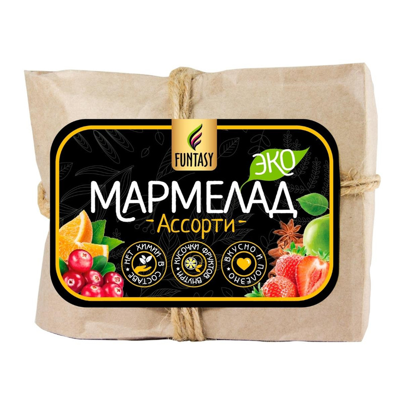 

Мармелад Funtasy Фруктовый ураган ассорти вкусов 5в1, 750 гр
