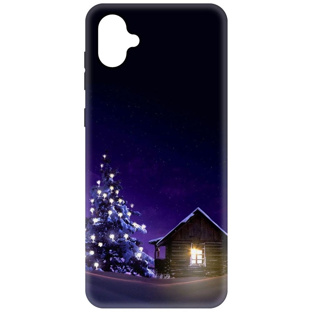 

Чехол-накладка Krutoff Soft Case Зимний домик для Samsung Galaxy A04e (A042) черный