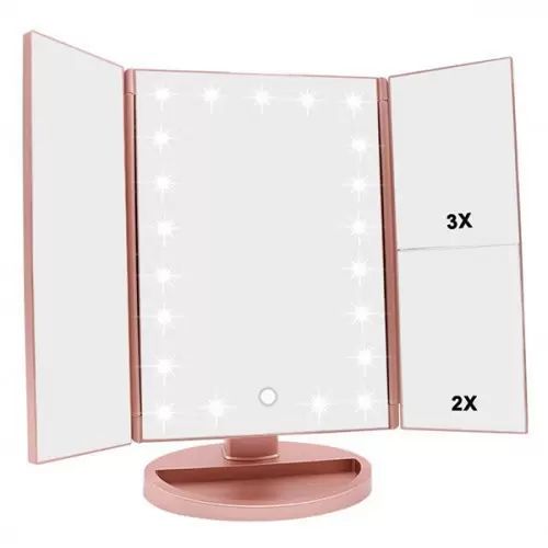 

Зеркало косметическое VP-LUX с подсветкой, MIR-01, розовый, MIR_LED2