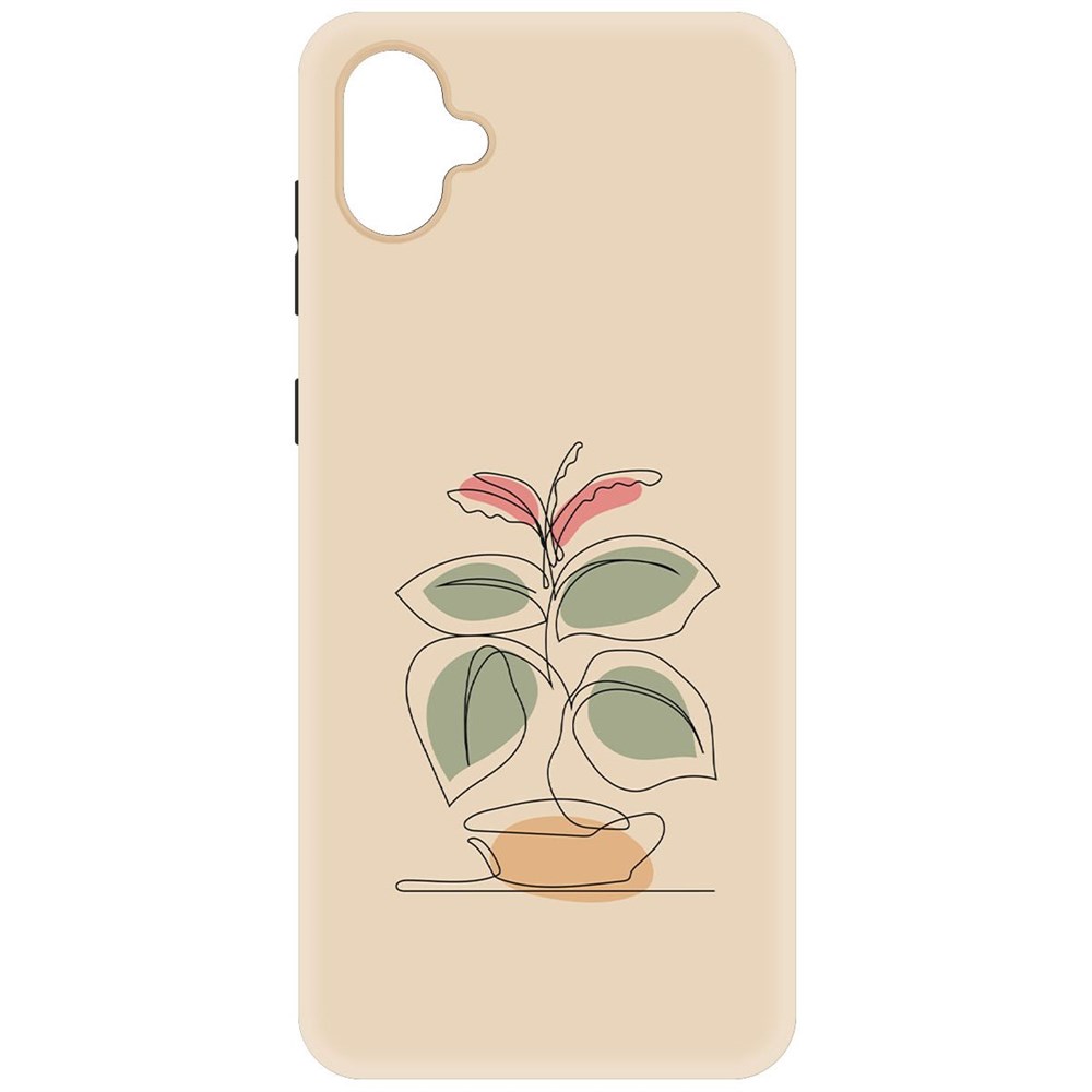 

Чехол-накладка Krutoff Soft Case Цветок для Samsung Galaxy A04e (A042) черный