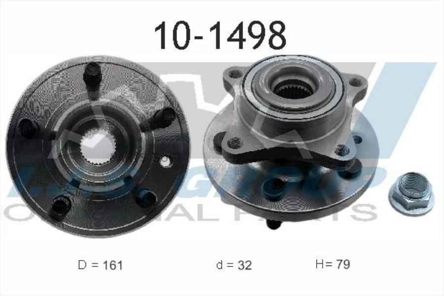 

10-1498_к-кт подшипника ступицы перед.\Land Rover Discovery/Range Rover Sport 2.7-3.6D/4.0