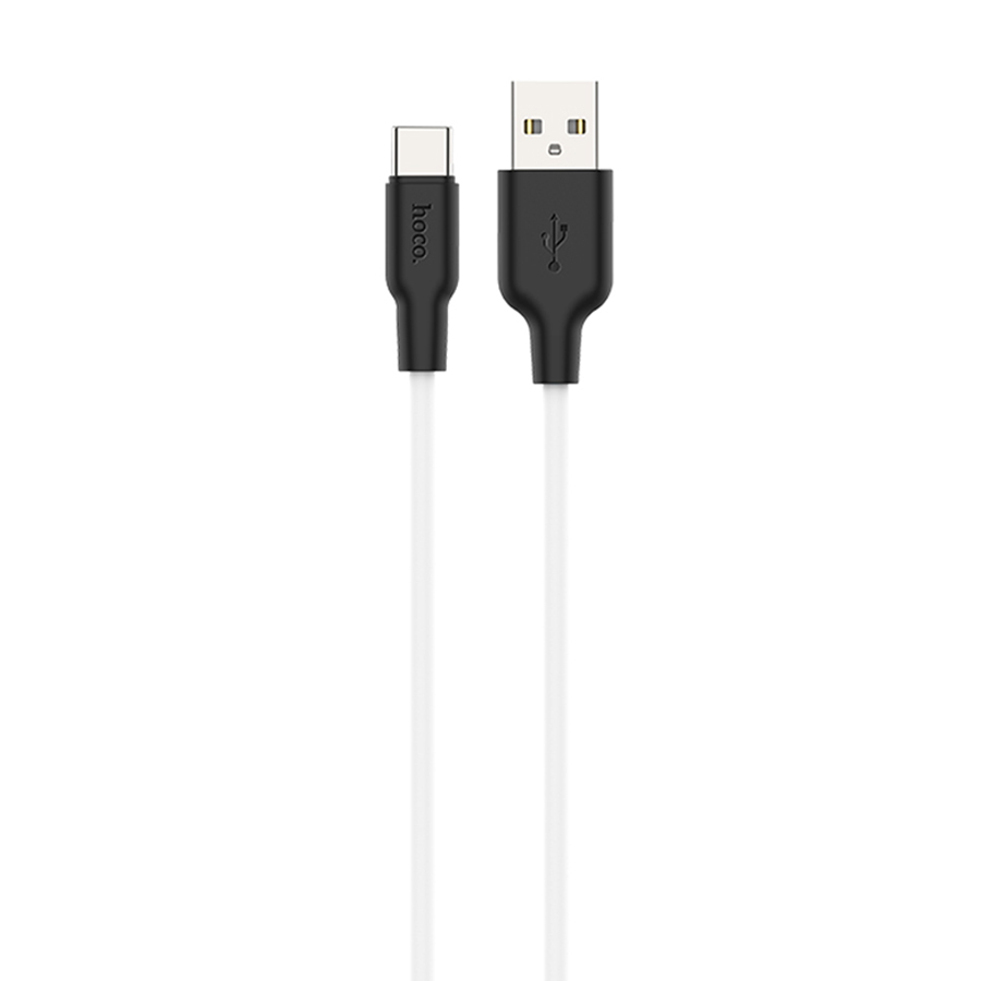 

Кабель Hoco X21 Plus Silicone USB - Type-C, 3 А, 2 м, белый, X21 Plus