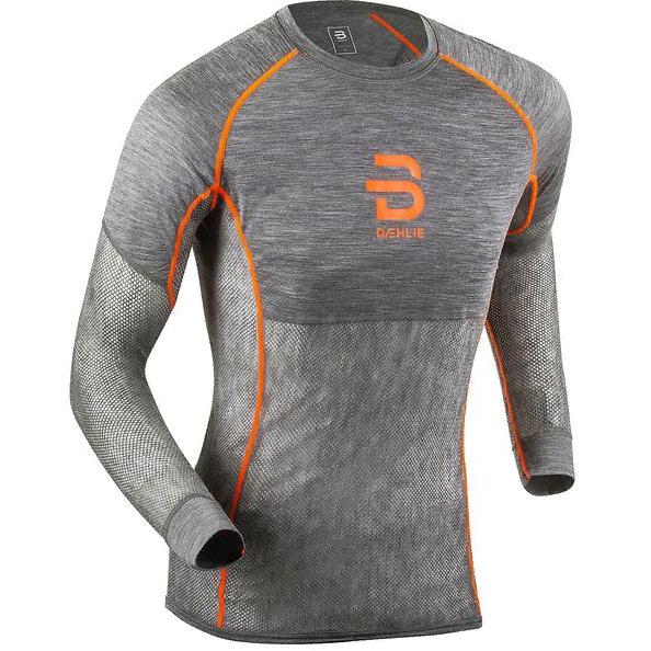 

Термолонгслив Bjorn Daehlie Airnet Wool Long Sleeve, grey/orange, M, Airnet Wool Long Sleeve