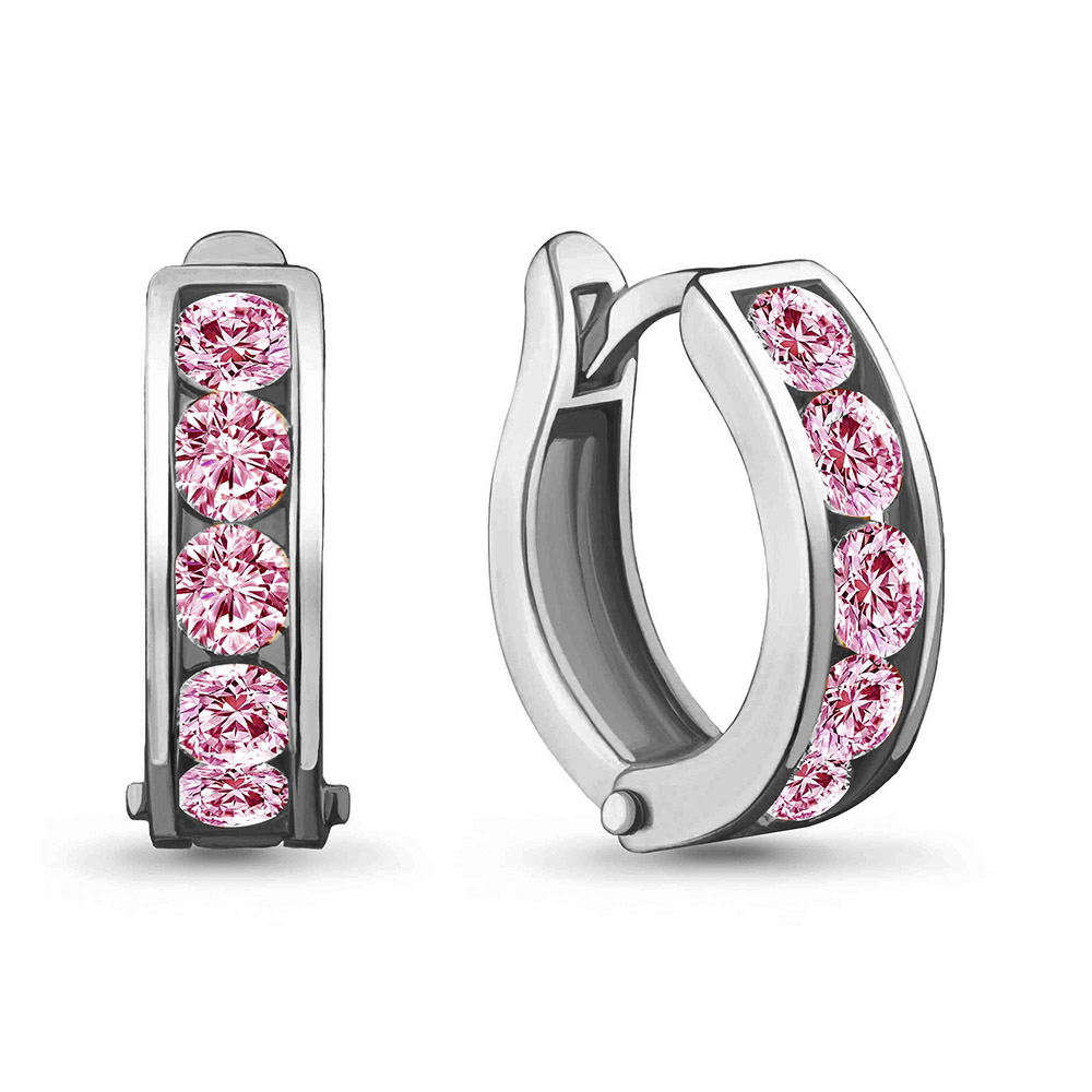 

Серьги из серебра с фианитом Aquamarine 43045В_925_р, 43045В_925_р