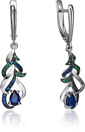 

Серьги женские из золота ЮЗ Платина 02-3500-00-404-1120-24, фианит, 02-3500-00-404-1120-24