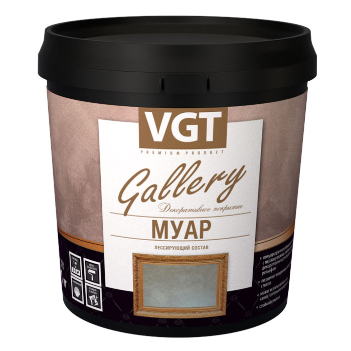 

Состав лессирующий "Gallery"Муар Silver 2.2 кг, Разноцветный