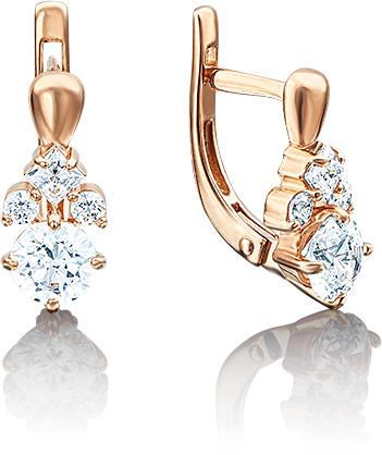 

Серьги женские из золота ЮЗ Платина 02-3097-00-501-1110-38, swarovski, 02-3097-00-501-1110-38