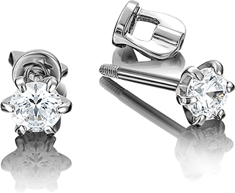 

Серьги-пусеты из золота ЮЗ Платина 02-2083-00-501-1120-38, swarovski, 02-2083-00-501-1120-38