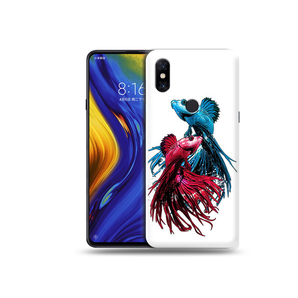 

Чехол MyPads Tocco для Xiaomi Mi Mix 3 рыбы петушки (PT119757.326.592), Прозрачный, Tocco
