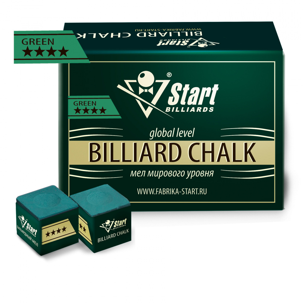 

Мел Startbilliards 4 звезды зеленый (72шт)