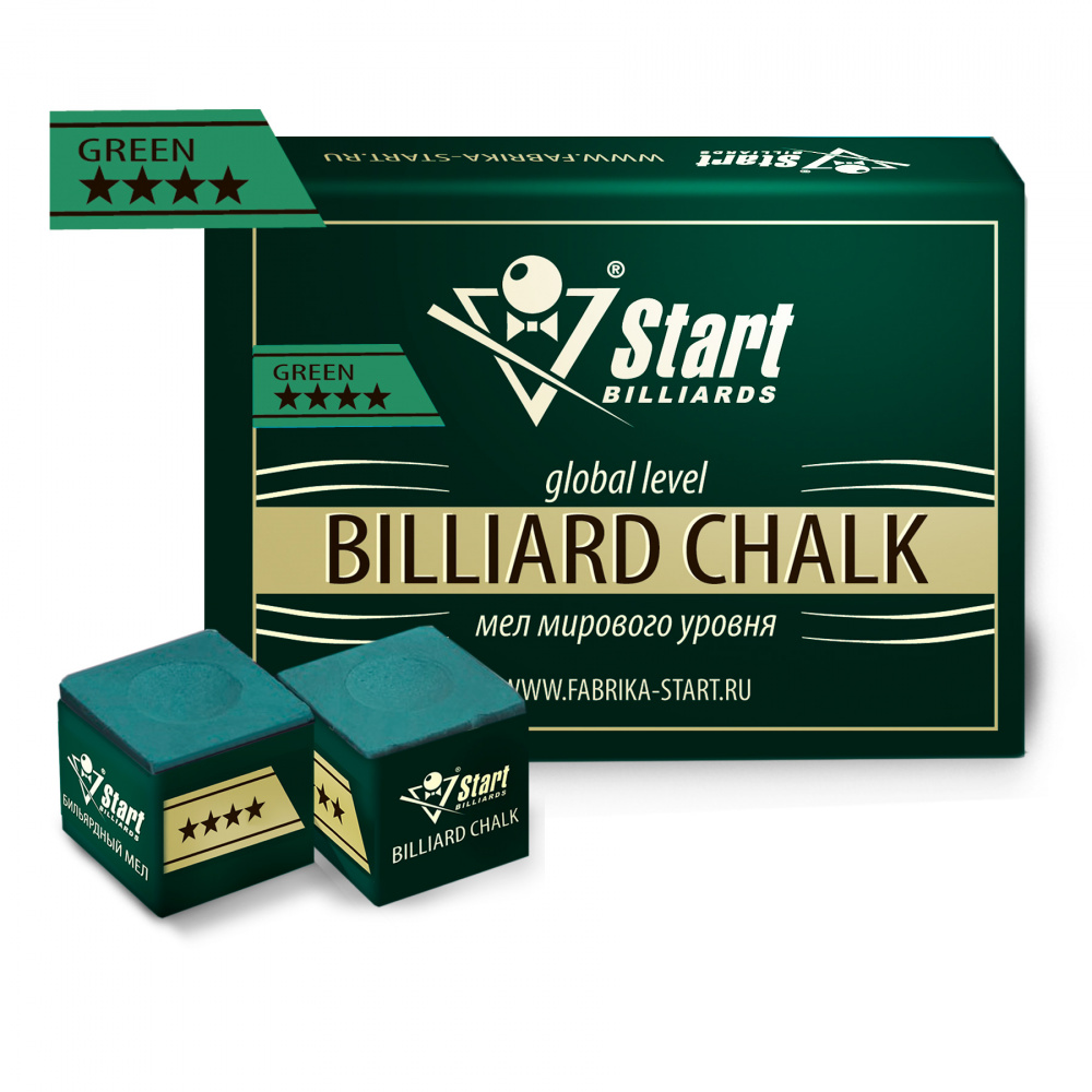 

Мел Startbilliards 4 звезды зеленый (12шт)