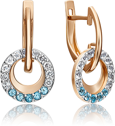 

Серьги женские из золота ЮЗ Платина 02-4485-00-201-1110-57, топаз, 02-4485-00-201-1110-57