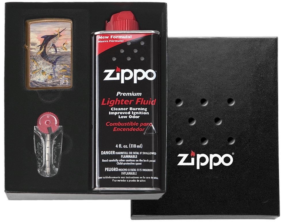 

Подарочный набор Настоящему Рыбаку #3 Набор ZIPPO 50R + зажигалка Guy Harvey Panama