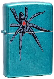 

Зажигалка широкая Zippo Spider 24004, Голубой