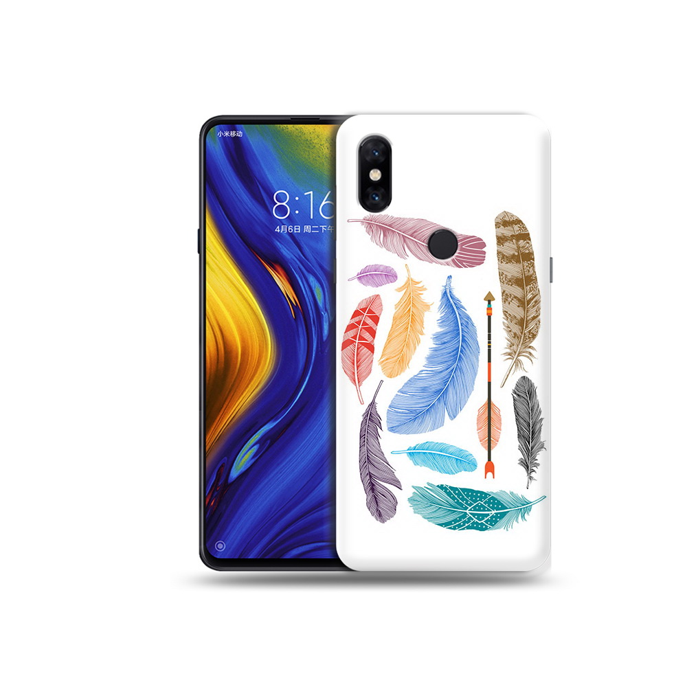 

Чехол MyPads Tocco для Xiaomi Mi Mix 3 разноцветные перья (PT119757.326.572), Прозрачный, Tocco