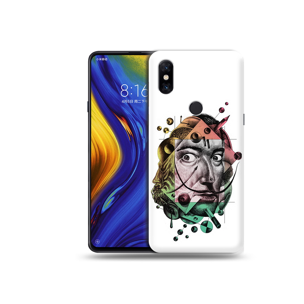 

Чехол MyPads Tocco для Xiaomi Mi Mix 3 разноцветное лицо абстракция (PT119757.326.570), Прозрачный, Tocco