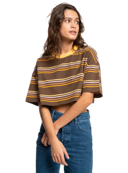 

Футболка женская Quiksilver EQWKT03143 коричневая M, Коричневый, EQWKT03143