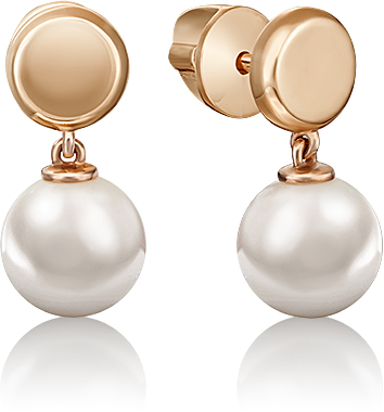 

Серьги подвески из золота PLATINA jewelry 02-4446-00-301-1110-31, жемчуг культивированный, 02-4446-00-301-1110-31