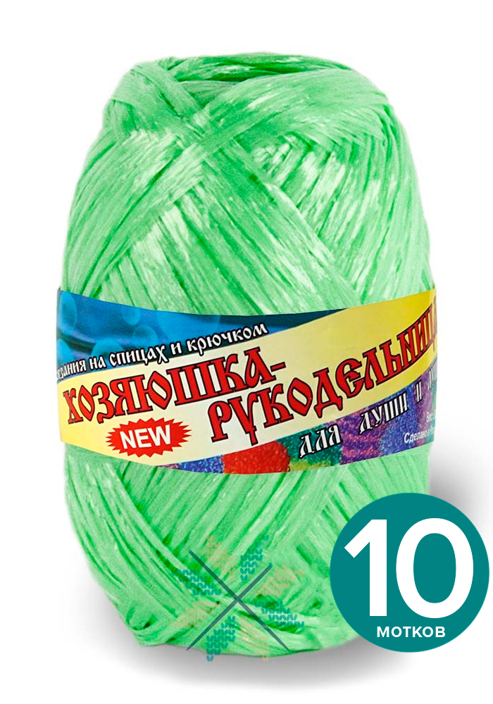 

Мочалочная пряжа (для мочалок) Хозяюшка-рукодельница "Для души и душа" - зеленый, 50 г / 1, Для дyши и душa klubоk.shор