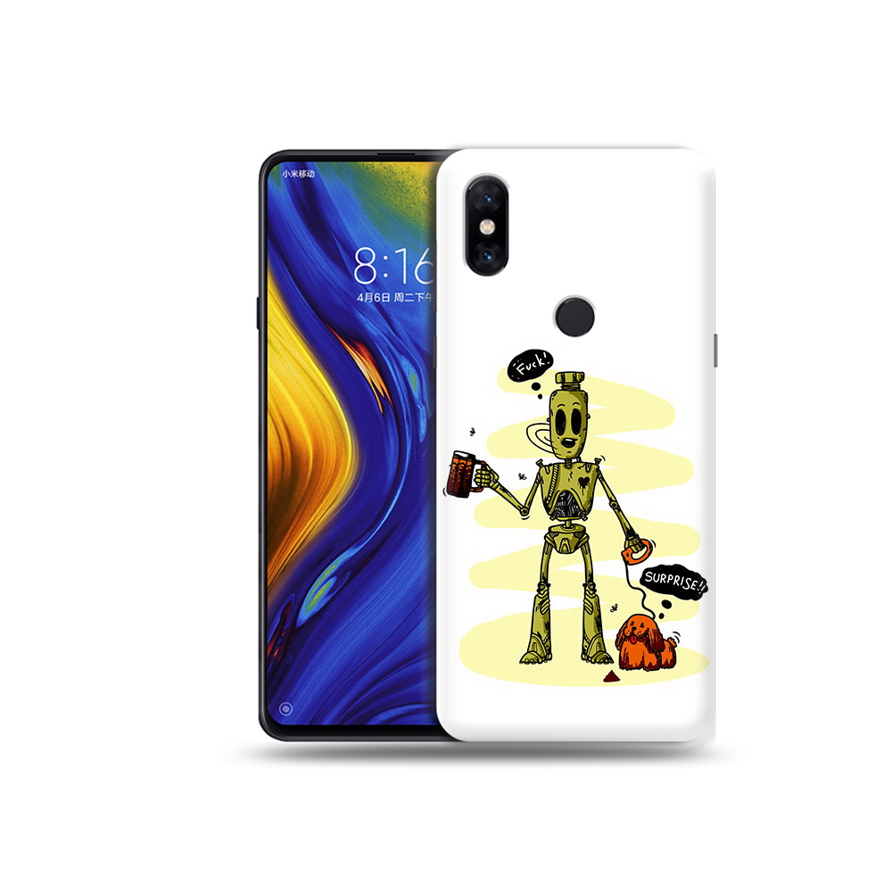 

Чехол MyPads Tocco для Xiaomi Mi Mix 3 прикольный робот (PT119757.326.557), Прозрачный, Tocco