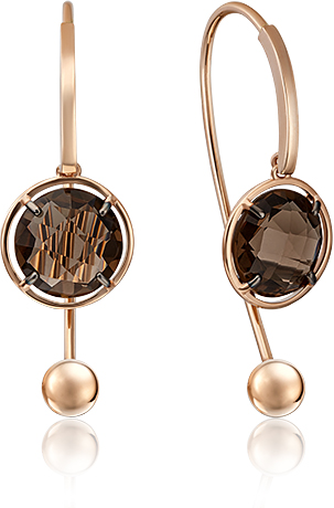 

Серьги женские из золота ЮЗ Платина 02-4414-00-202-1110-46, кварц, 02-4414-00-202-1110-46
