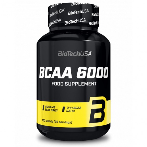 фото Bcaa biotech bcaa 6000 - 100 таблеток