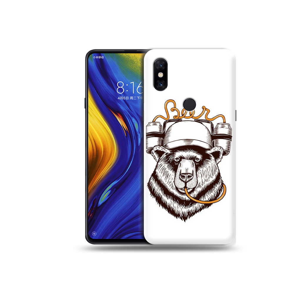 

Чехол MyPads Tocco для Xiaomi Mi Mix 3 пивной медведь (PT119757.326.538), Прозрачный, Tocco