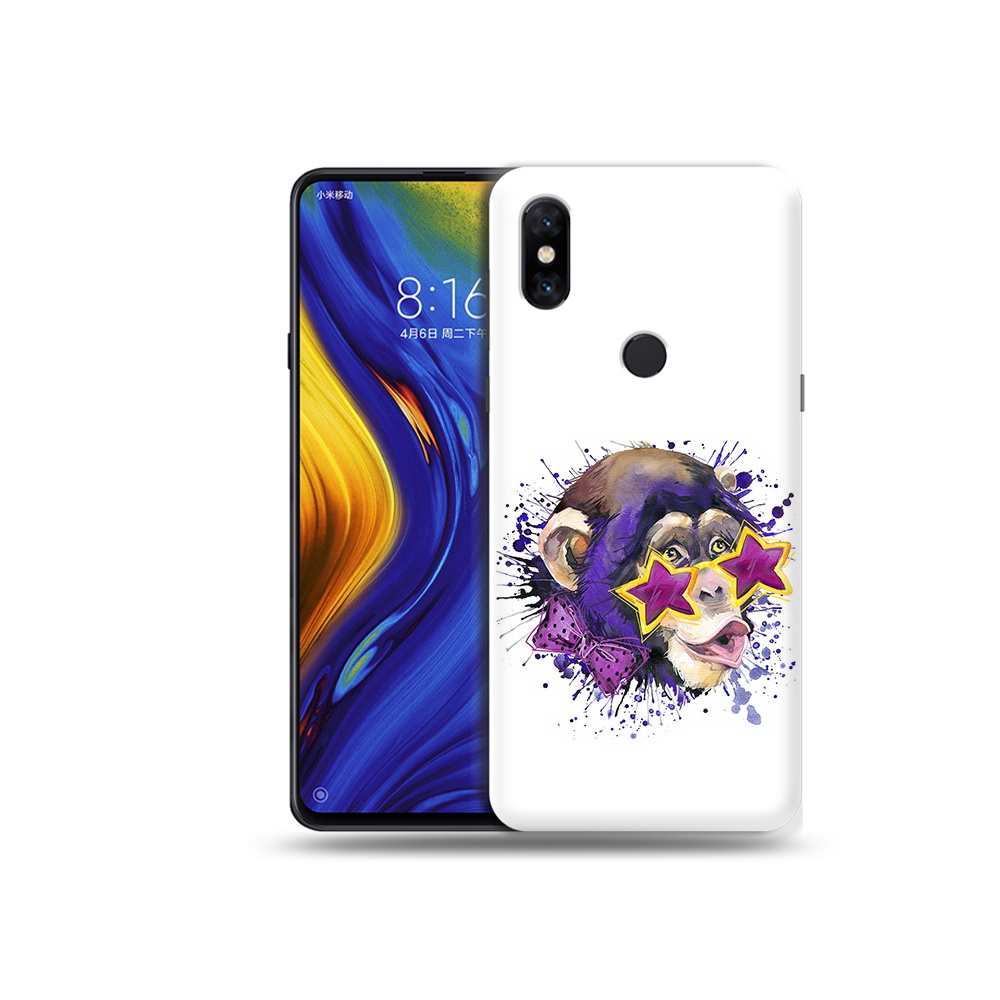 

Чехол MyPads Tocco для Xiaomi Mi Mix 3 обезьяна в очках (PT119757.326.524), Прозрачный, Tocco