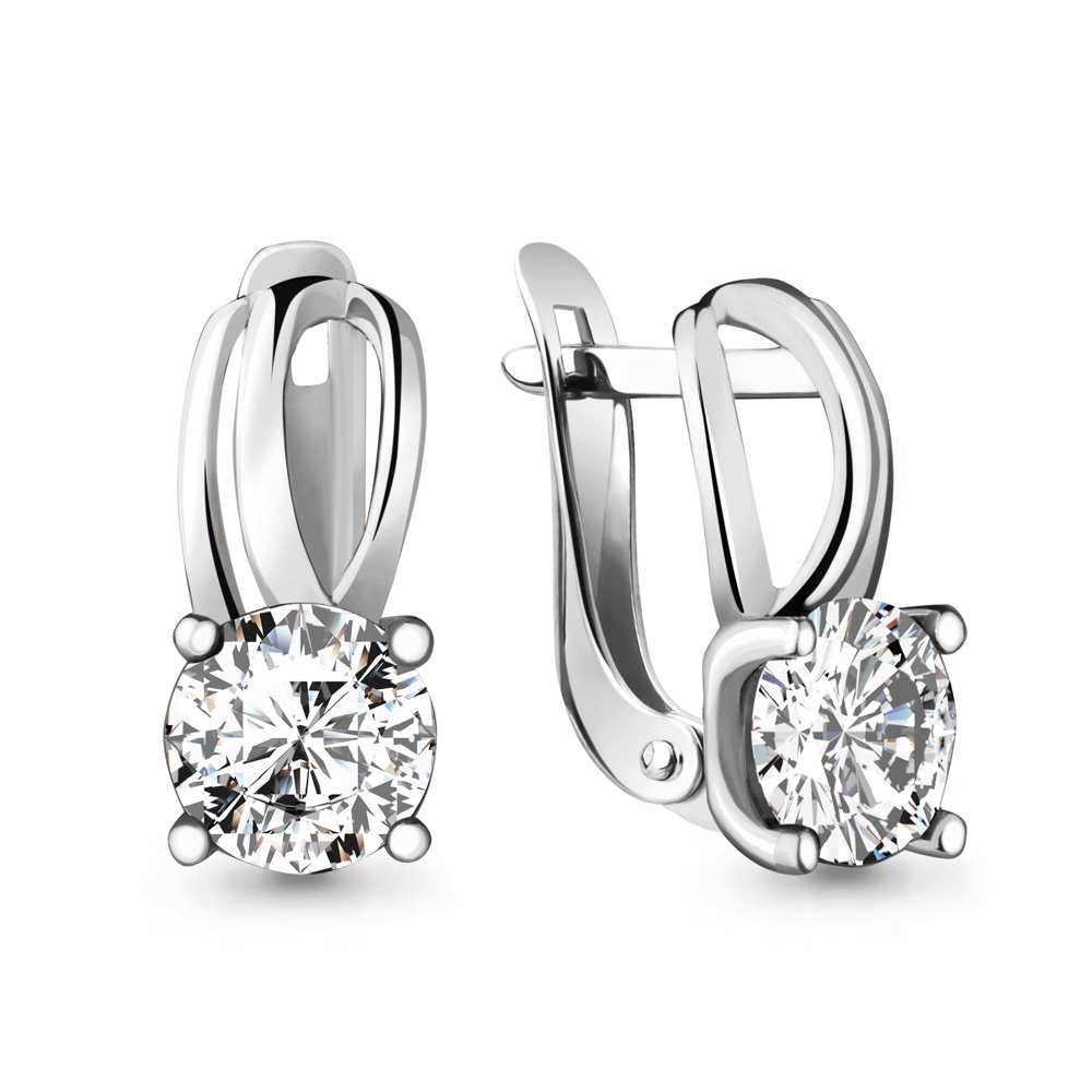 

Серьги из серебра с фианитом Aquamarine 42988_925_р, 42988_925_р