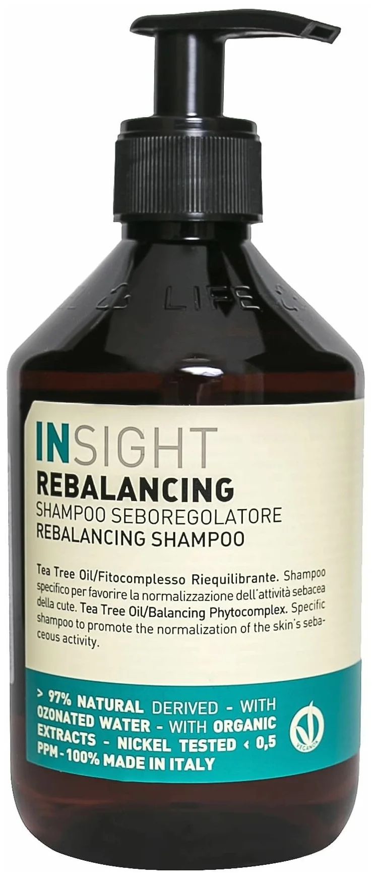 Шампунь для волос Insight Rebalancing Shampoo Seboregolatere Sebom Control Shampoo 400 мл шампунь для обновления а фиолетовых оттенков волос refresh violet lavender shampoo 44272 300 мл