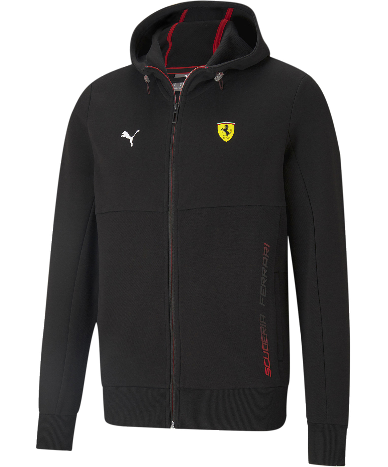 Толстовка мужская PUMA Ferrari Race Hooded Sweat Jacket черная, черный, хлопок; полиэстер  - купить