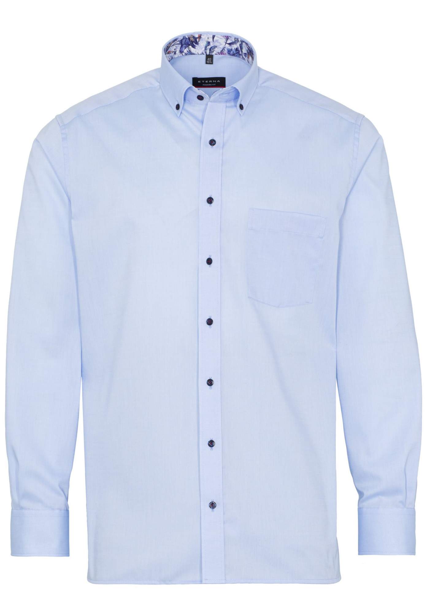 Рубашка мужская ETERNA 8102-10-X143 голубая 43