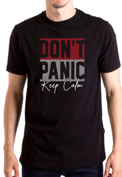 

Футболка унисекс NoBrand Dont Panic Keep Calm черная L, Черный, Dont Panic Keep Calm