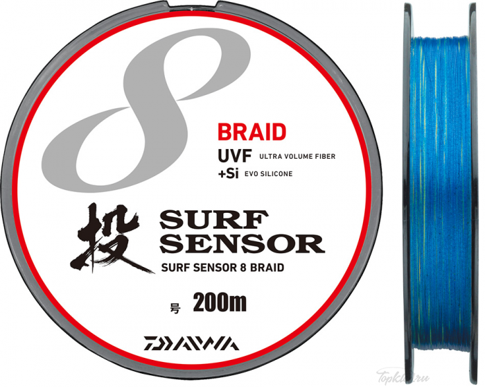 Шнур плетеный PE Daiwa - UVF SURF SENSOR X8 200m #1.2
