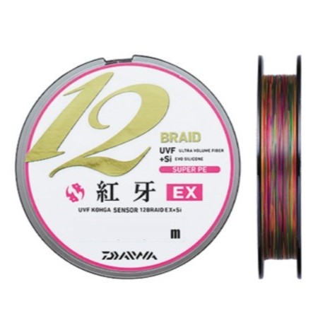 Шнур плетеный PE Daiwa - KOHGA 12EX+SI 12BRAID 200m #1 multicolor 10.2кг.