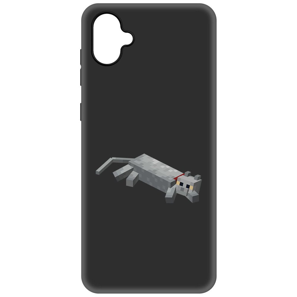 

Чехол-накладка Krutoff Soft Case Minecraft-Кошка для Samsung Galaxy A04e (A042) черный