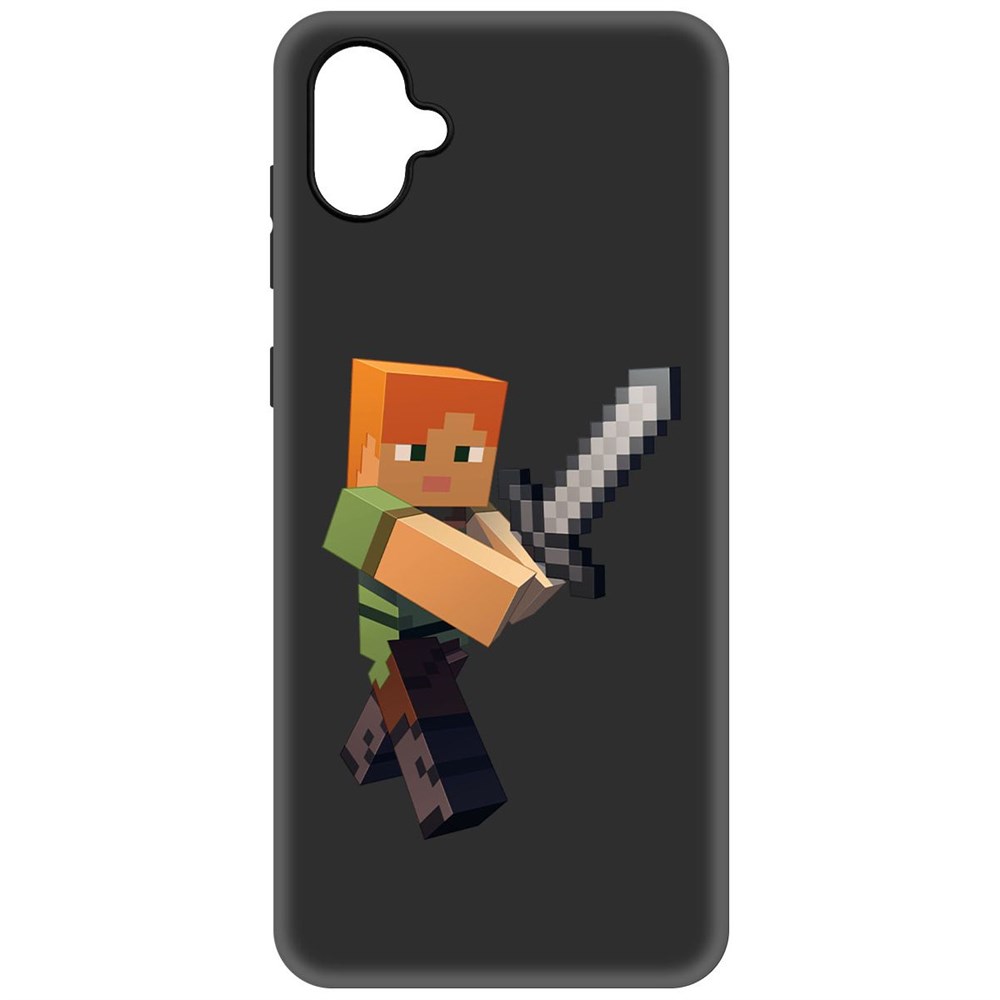 Чехол-накладка Krutoff Soft Case Minecraft-Алекс для Samsung Galaxy A04e (A042) черный