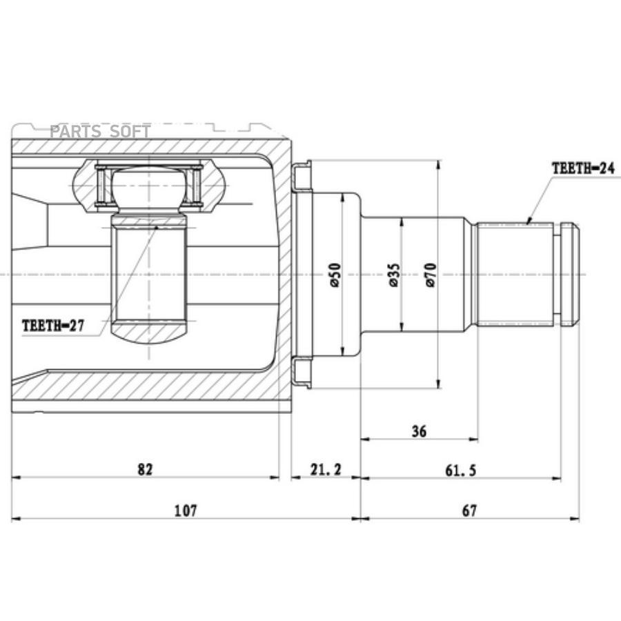 

ZIKMAR Z87511R Шрус Внутренний 1шт