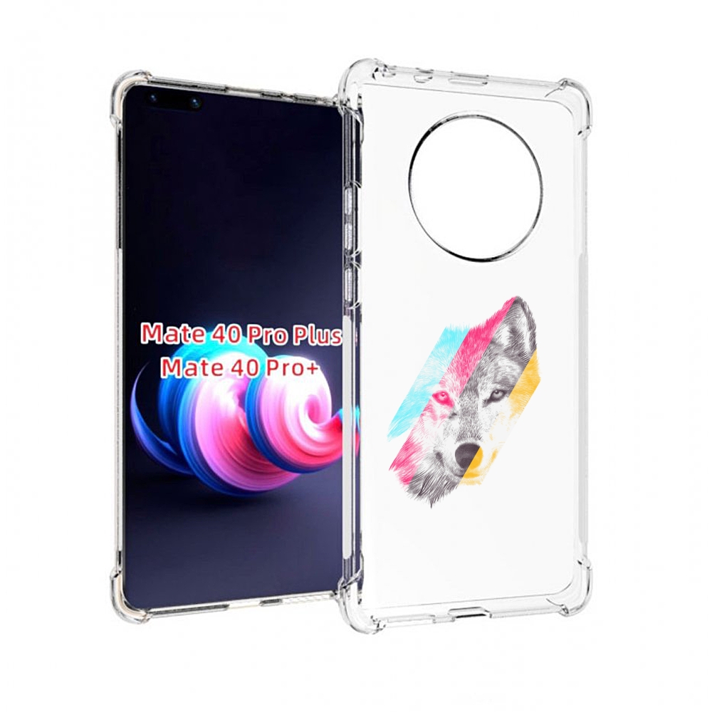 

Чехол MyPads волк градиент для Huawei Mate 40 Pro+ Plus, Прозрачный, Tocco