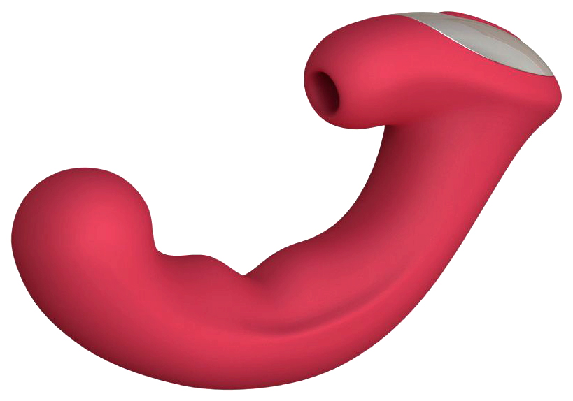 Бордовый вибратор Phoenix с вакуумной стимуляцией клитора 18 см 191652