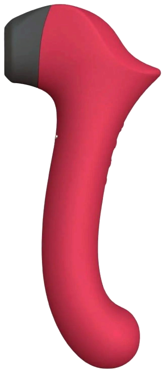 фото Бордовый вакуумный вибростимулятор с нагреваемой ручкой halo 2 22,5 см 191649 le frivole