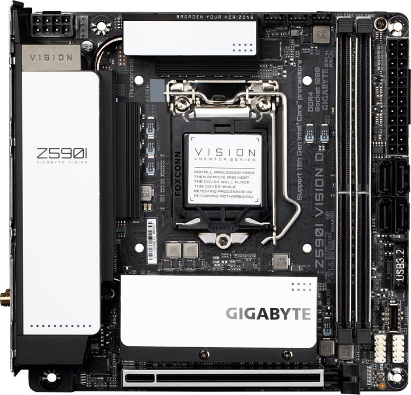 фото Материнская плата gigabyte z590i vision d