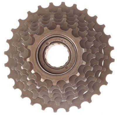 фото Трещотка велосипеда 7 скоростей freewheel 7х14-28 hg/ug коричневая ventura