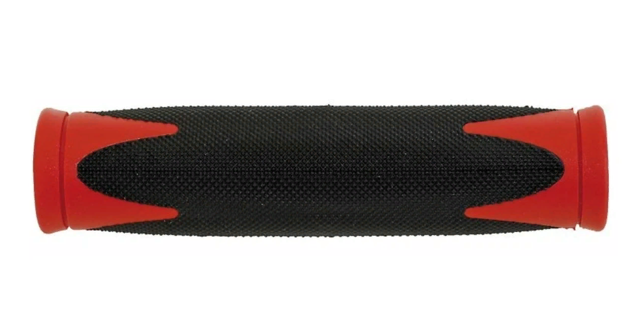 фото Грипсы велосипедные ручки на руль резиновые 2-х компонентые 130мм черно-красные (на блисте velo