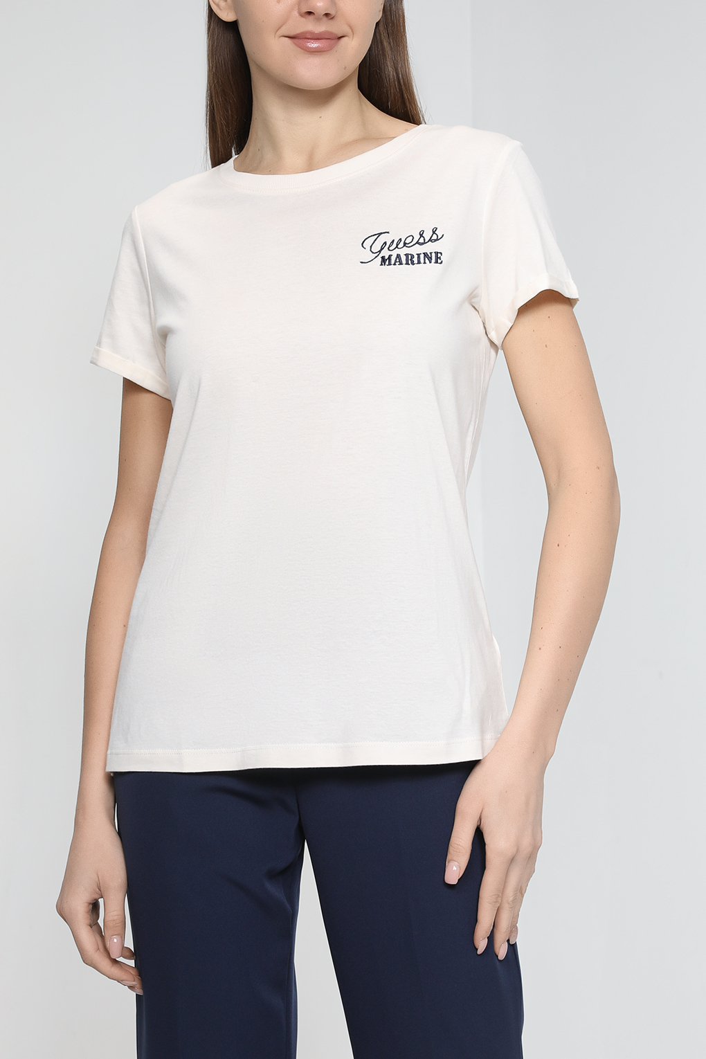 

Футболка женская Guess W3GI37 K46D1 белая XS, Белый, W3GI37 K46D1