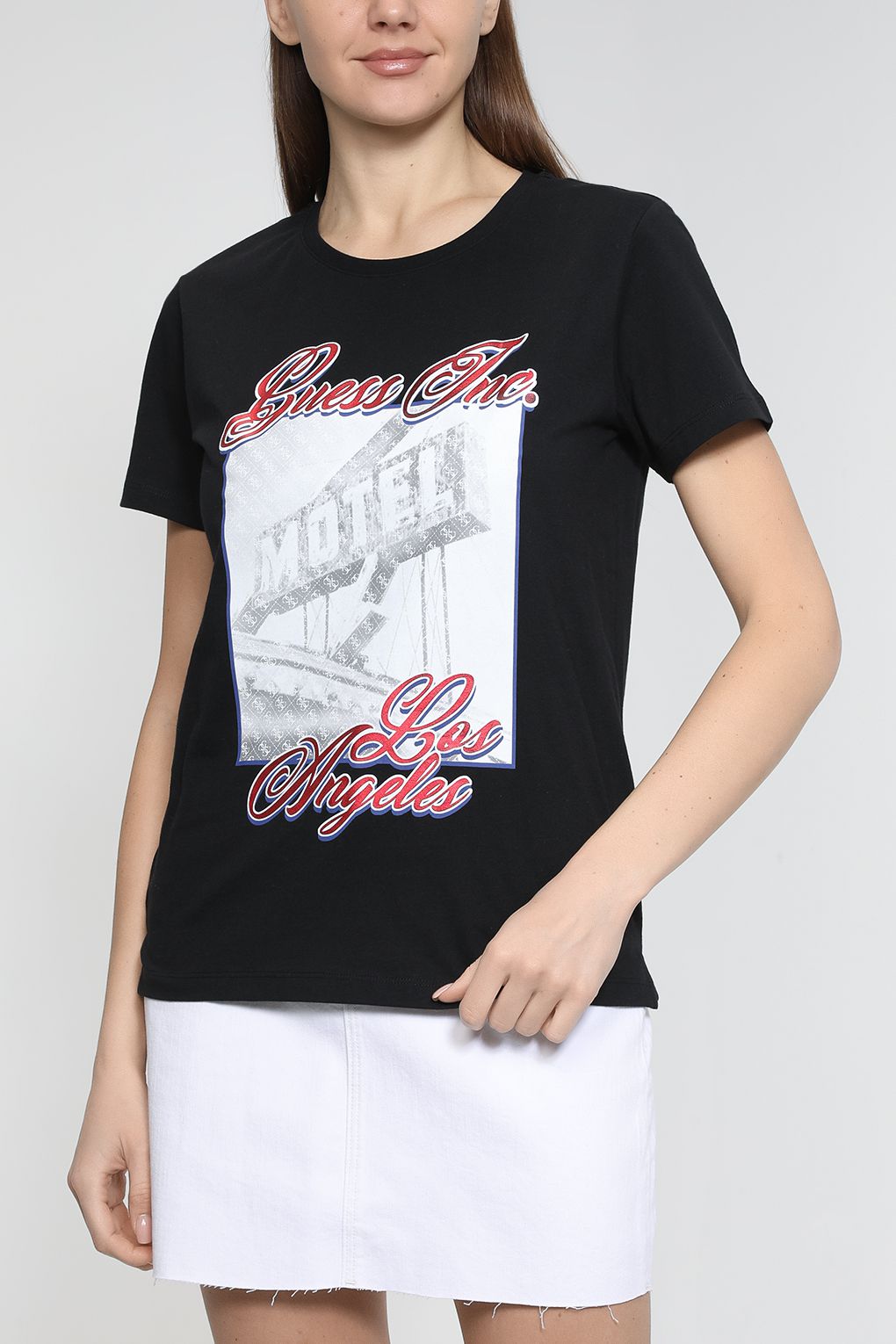 

Футболка женская Guess W3GI20 JA914 черная XL, W3GI20 JA914
