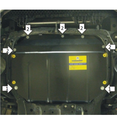 

Усиленная защита картера двигателя, КПП (2 мм, сталь) для Hyundai Elantra 2006-2010, 70919